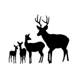 Deer Family Waterproof Die Cut Vinyl Decal
