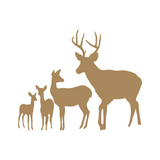 Deer Family Waterproof Die Cut Vinyl Decal