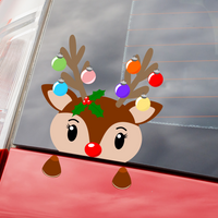 Waterproof Rudolph Vinyl Decal For Cars / Trucks