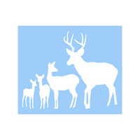 Deer Family Waterproof Die Cut Vinyl Decal