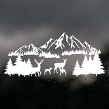 Custom Outdoor Deer Family Scene Die Cut Vinyl Decal