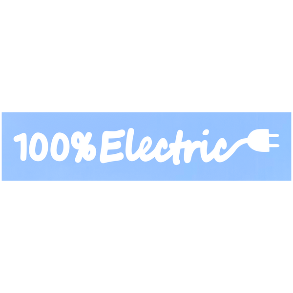 Die Cut Vinyl 100% Electric Decal - EV Car / Truck Decals