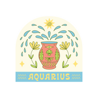 Aquarius Zodiac Sign Waterproof Sticker