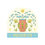 Aquarius Zodiac Sign Waterproof Sticker