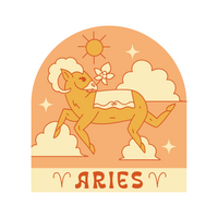 Aries Zodiac Sign Waterproof Sticker