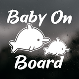 Die Cut Vinyl Dolphin Baby On Board Decal