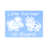 Die Cut Vinyl Little Farmer Baby On Board Dye Cut Car Decal