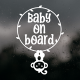 Die Cut Vinyl Monkey Baby On Board Decal