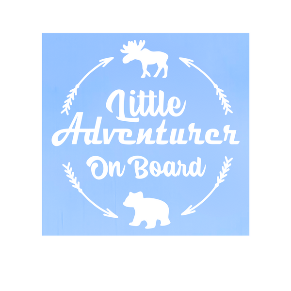 Die Cut Lil' Adventurer Baby On Board Decal For Cars / Trucks / Windows