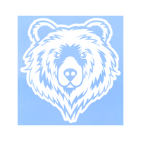 Die Cut Vinyl Grizzly Bear Decal For Cars, Trucks, Laptops