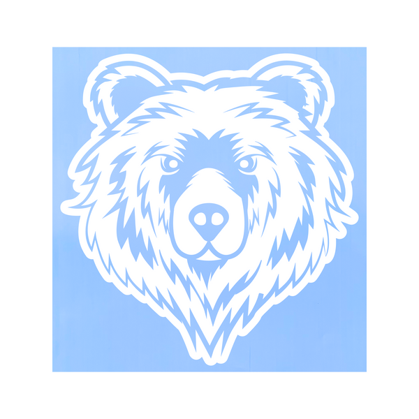 Die Cut Vinyl Grizzly Bear Decal For Cars, Trucks, Laptops