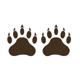 Die Cut Vinyl Bear Paw Silhouette Car / Truck Decals