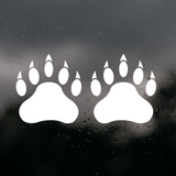Die Cut Vinyl Bear Paw Silhouette Car / Truck Decals