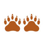 Die Cut Vinyl Bear Paw Silhouette Car / Truck Decals