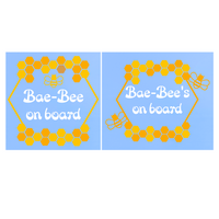 Die Cut Vinyl Bae-B ee On Board Decal