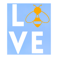 Die Cut Vinyl Bee Love Decal - Vehicle / Window Decal