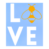 Die Cut Vinyl Bee Love Decal - Vehicle / Window Decal