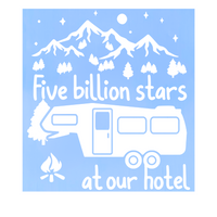 Die Cut Vinyl Billion Star 5th Wheel Camper Decal