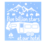 Die Cut Vinyl Billion Star 5th Wheel Camper Decal