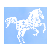 Die Cut Vinyl Boho Horse Decal - Vehicle / Trailer / Window Decal