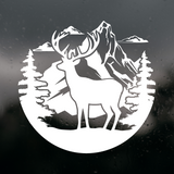 Die Cut Vinyl Buck / Deer Scene Decal