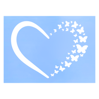 Die Cut Vinyl Butterfly Heart Decal - Vehicle / Window Decal