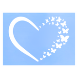 Die Cut Vinyl Butterfly Heart Decal - Vehicle / Window Decal