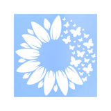 Die Cut Vinyl Butterfly Sunflower Decal - Vehicle / Window Decal