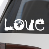 Die Cut Vinyl "Cat Love" Decal - Get Decaled