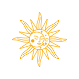 Sunshine & Moon Die Cut Waterproof Vinyl Decal