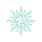 Sunshine & Moon Die Cut Waterproof Vinyl Decal