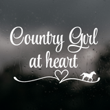 Country Girl At Heart Decal - Waterproof Die Cut Vinyl Decal