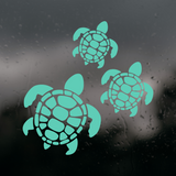 Die Cut Vinyl Turtle Family Decal - Car Decal, Truck Decal, Window Decal