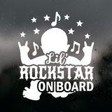 Die Cut Vinyl Lil Rockstar On Board Decal