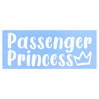Die Cut Vinyl Funny Passenger Princess Crown Car Decal