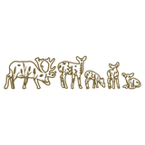 Custom DIY Deer Family Die Cut Decal