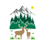 Die Cut Vinyl Custom Deer Outdoor Scene Decal