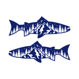 Die Cut Vinyl Fish Outdoor Scene  Car / Truck Decal