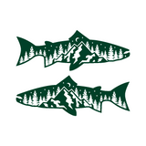 Die Cut Vinyl Fish Outdoor Scene  Car / Truck Decal