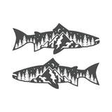 Die Cut Vinyl Fish Outdoor Scene  Car / Truck Decal