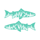 Die Cut Vinyl Fish Outdoor Scene  Car / Truck Decal