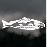 Die Cut Vinyl Salmon Scene Decal