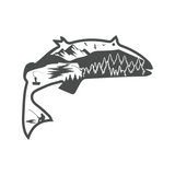 Die Cut Vinyl Custom Designed Fish Scene Decal - Vehicle / Window / Gear Decal