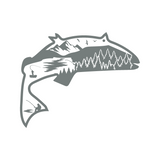 Die Cut Vinyl Custom Designed Fish Scene Decal - Vehicle / Window / Gear Decal