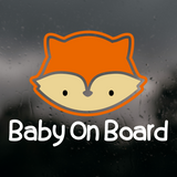 Die Cut Vinyl Baby Fox On Board Decal