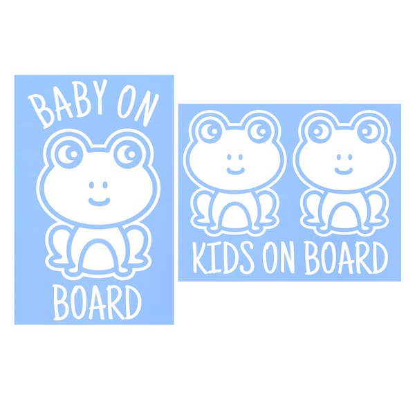 Die Cut Vinyl Frog Baby / Kids On Board Decal