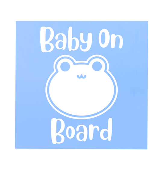 Frog Baby On Board Sticker Decal for Car, Truck & More