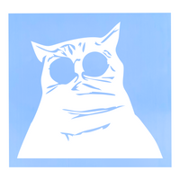 Die Cut Vinyl Funny Cat With Sunglasses Decal - Vehicle , Mug, Window Decal