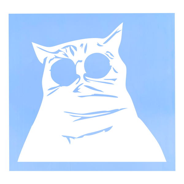 Die Cut Vinyl Funny Cat With Sunglasses Decal - Vehicle , Mug, Window Decal