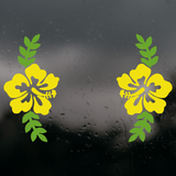 Die Cut Vinyl Pack Of HIbiscus Car Decals